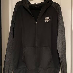 Mens Notre Dame Zip Up Sweatshirt